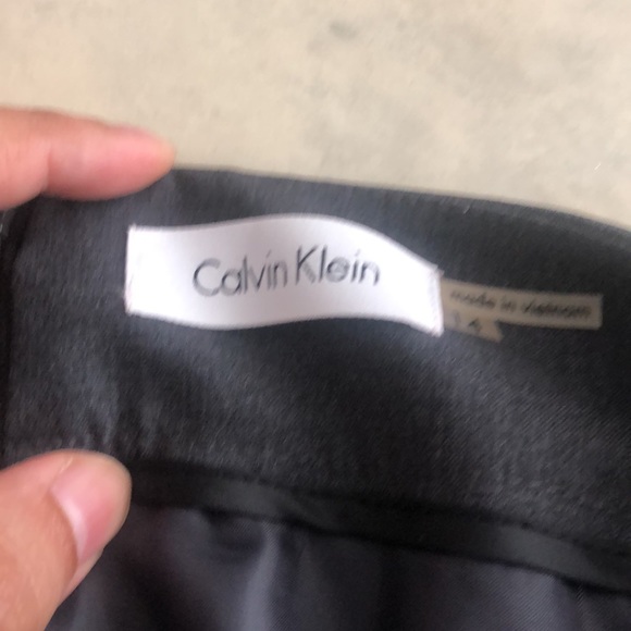 Calvin Klein Gray Suiting Pencil Skirt Sz 14 - Picture 2 of 4
